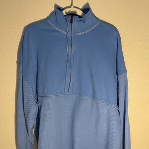 American Eagle Outfitters Blue Zip-Up Sweater